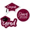 Big Dot of Happiness Maroon 2026 Graduation Party - DIY Shaped Cut-Outs - 24 Count